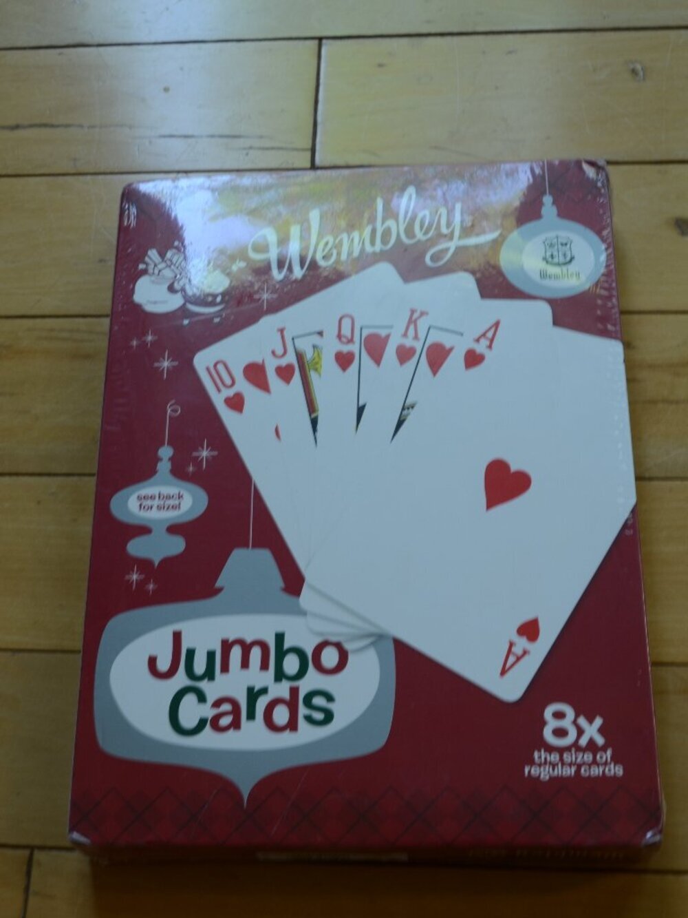 NIB Wembley Heritage Holiday Gift Jumbo Playing Card Set 10.5" x 7.75"